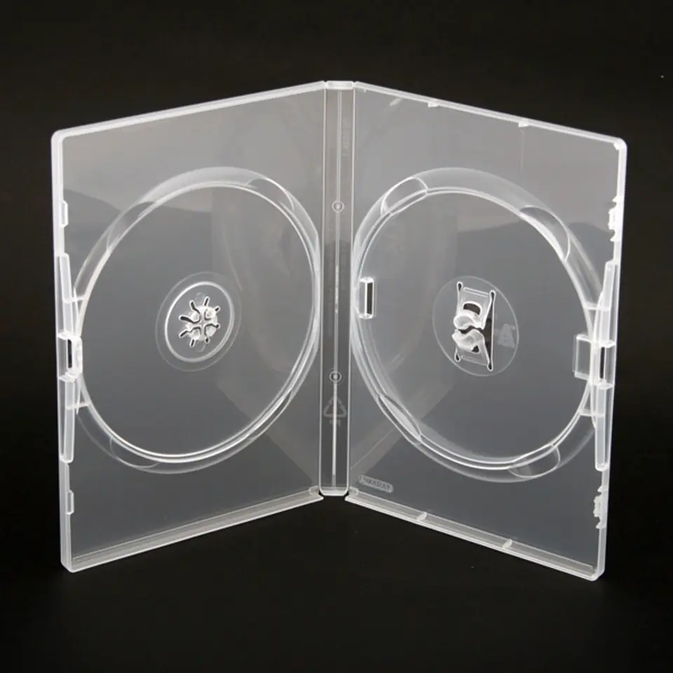 ⁨AMARAY DVD CASE 14MM 2 DISCS SIDE-BY-SIDE CLEAR⁩ at Wasserman.eu