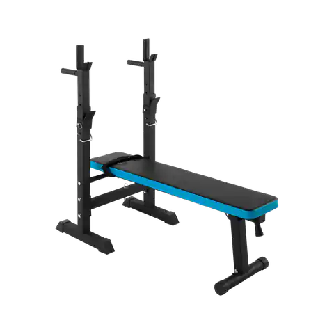 ⁨Adjustable straight weight bench with REBEL ACTIVE stands⁩ at Wasserman.eu