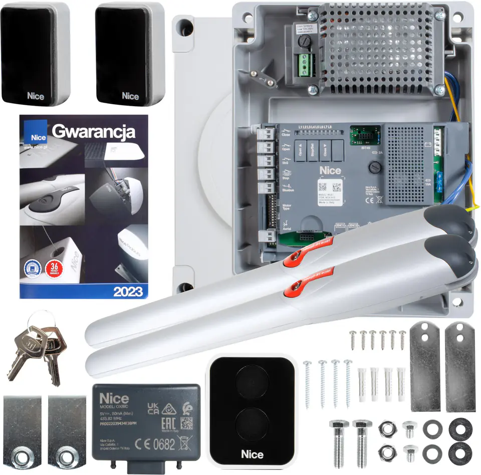 ⁨Double-leaf gate operator NICE WINGO 3524HS ERA ONE - HI-SPEED White⁩ at Wasserman.eu