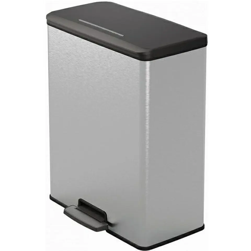 ⁨Kosz na śmieci CURVER DECO BIN z pedałem 65L srebrny metalizowany 01128-C70-00 251001⁩ w sklepie Wasserman.eu