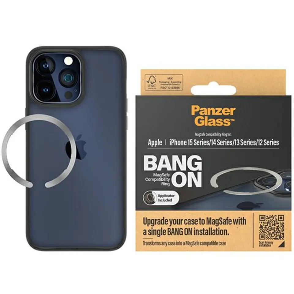 ⁨PanzerGlass Bang ON MagsafeCompatibility Ring for iPhone 12 / 13 / 14 / 15 1189⁩ w sklepie Wasserman.eu