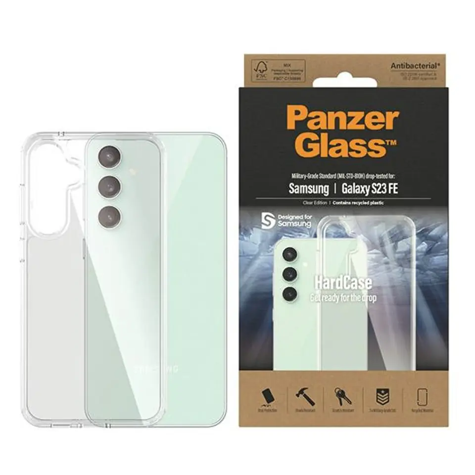 ⁨PanzerGlass HardCase Samsung S23 FE S711 Antibacterial Military grade clear⁩ w sklepie Wasserman.eu