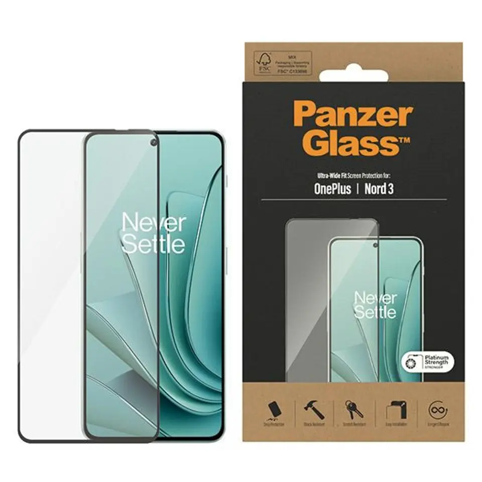 ⁨PanzerGlass Ultra-Wide Fit OnePlus Nord 3 Screen Protection 7028⁩ w sklepie Wasserman.eu