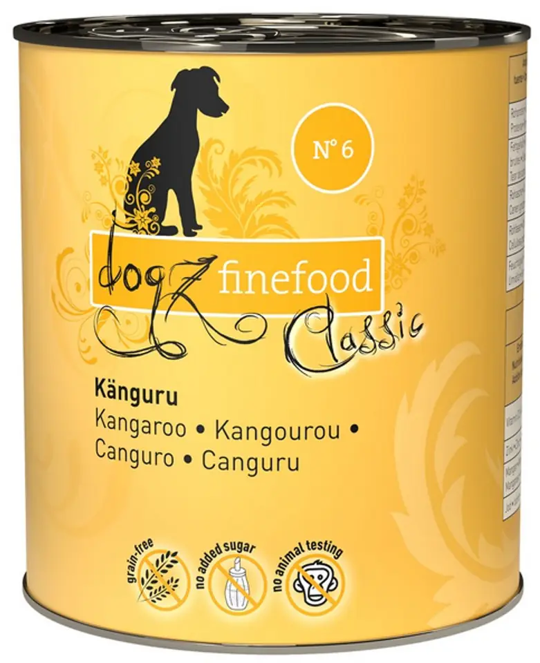 ⁨Dogz Finefood Classic N.06 Kangur puszka 800g⁩ w sklepie Wasserman.eu