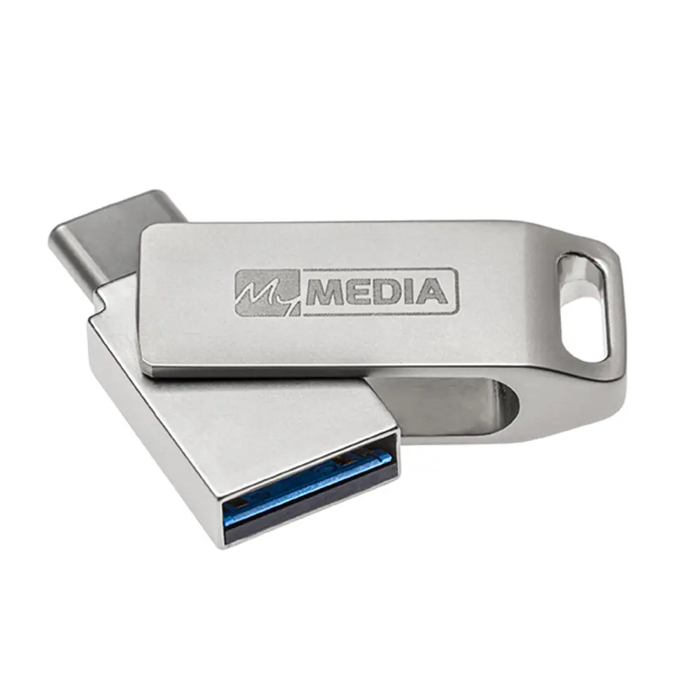 ⁨MyMedia MyDual USB 3.2 Gen 1, USB 3.2 Gen 1, 16GB, 69268, srebrny, 69268, USB A / USB C, z obrotową osłoną⁩ w sklepie Wasserman.eu