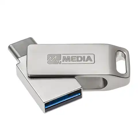 ⁨MyMedia MyDual USB 3.2 Gen 1, 32GB, 69269, srebrny, 69269, USB A / USB C, z obrotową osłoną⁩ w sklepie Wasserman.eu