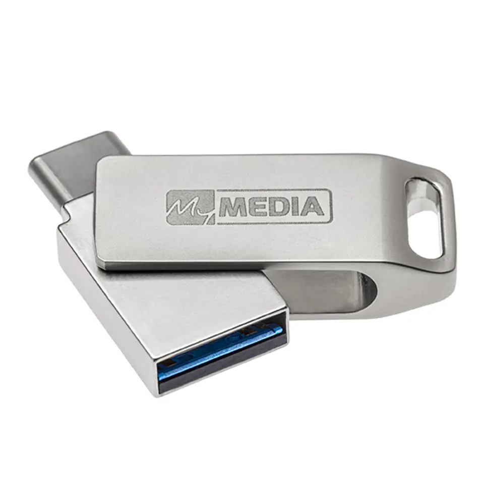 ⁨MyMedia MyDual USB 3.2 Gen 1, USB 3.2 Gen 1, 32GB, 69269, srebrny, 69269, USB A / USB C, z obrotową osłoną⁩ w sklepie Wasserman.eu