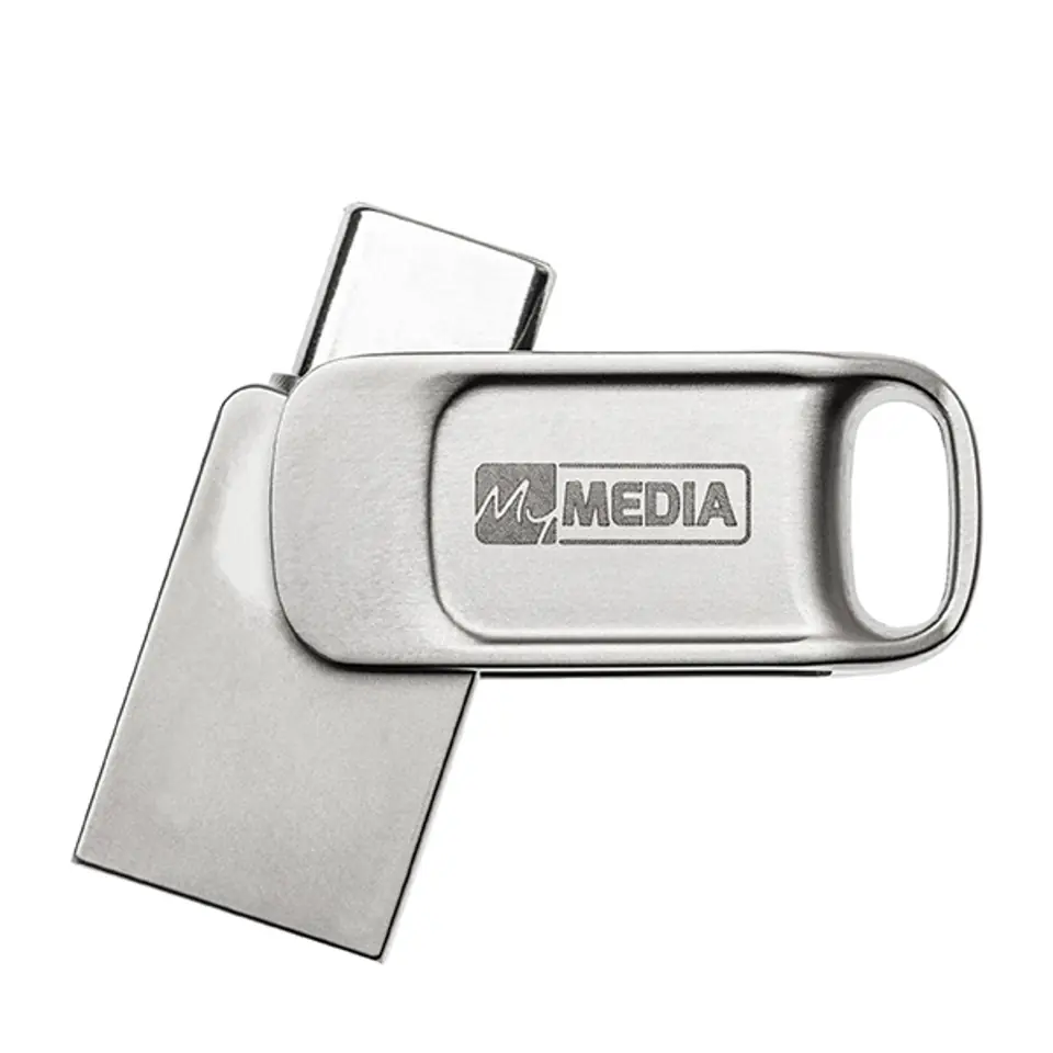 ⁨MyMedia MyDual USB 2.0, USB 2.0, 32GB, srebrny, 69266, USB A / USB C, z osłoną⁩ w sklepie Wasserman.eu