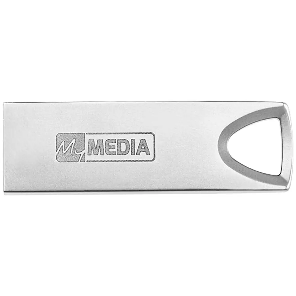 ⁨MyMedia USB flash disk, USB 3.2, 64GB, MyAlu, srebrny, 69277, USB A⁩ w sklepie Wasserman.eu