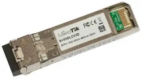⁨Mikrotik S+85DLC03D moduł przekaźników sieciowych Swiatłowód 10000 Mbit/s SFP+ 850 nm⁩ w sklepie Wasserman.eu