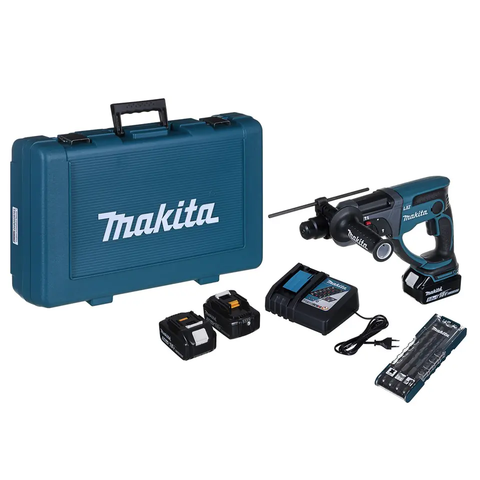 ⁨Młotowiertarka 18v 3x5,0Ah + ACC DHR202RTE3 MAKITA⁩ w sklepie Wasserman.eu