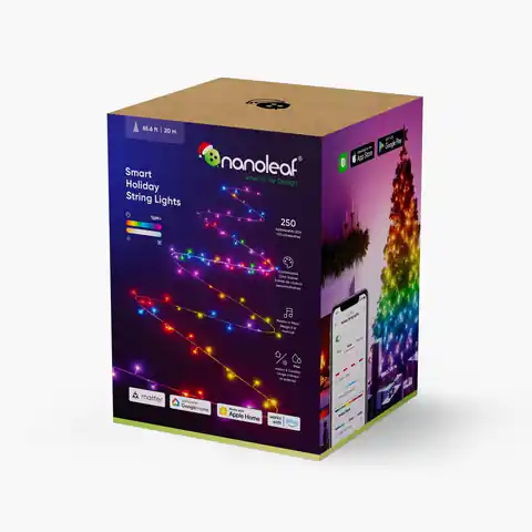 ⁨Nanoleaf 1D Outdoor Holiday String Lights Starter Kit 250LED 20m⁩ w sklepie Wasserman.eu
