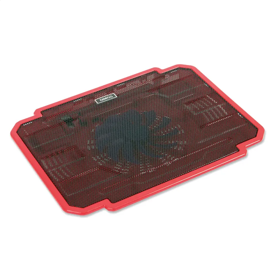 ⁨OMEGA LAPTOP COOLER PAD PODKŁADKA CHŁODZĄCA ICE BOX RED 14CM FAN USB PORT [41907] TE⁩ w sklepie Wasserman.eu