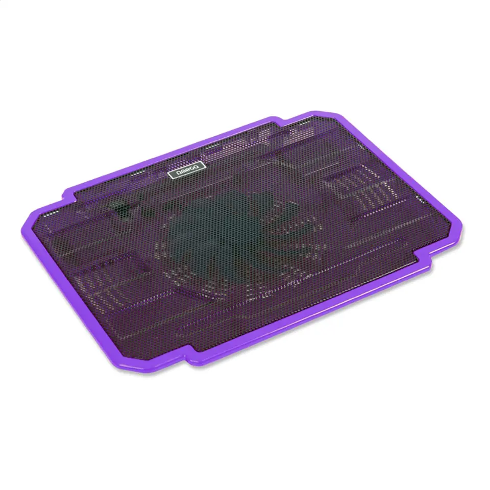 ⁨OMEGA LAPTOP COOLER PAD PODKŁADKA CHŁODZĄCA ICE BOX VIOLET 14CM FAN USB PORT [41906] TE⁩ w sklepie Wasserman.eu