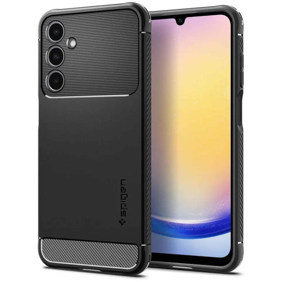 ⁨Etui SAMSUNG GALAXY A25 5G Spigen Rugged Armor Matte czarne⁩ w sklepie Wasserman.eu