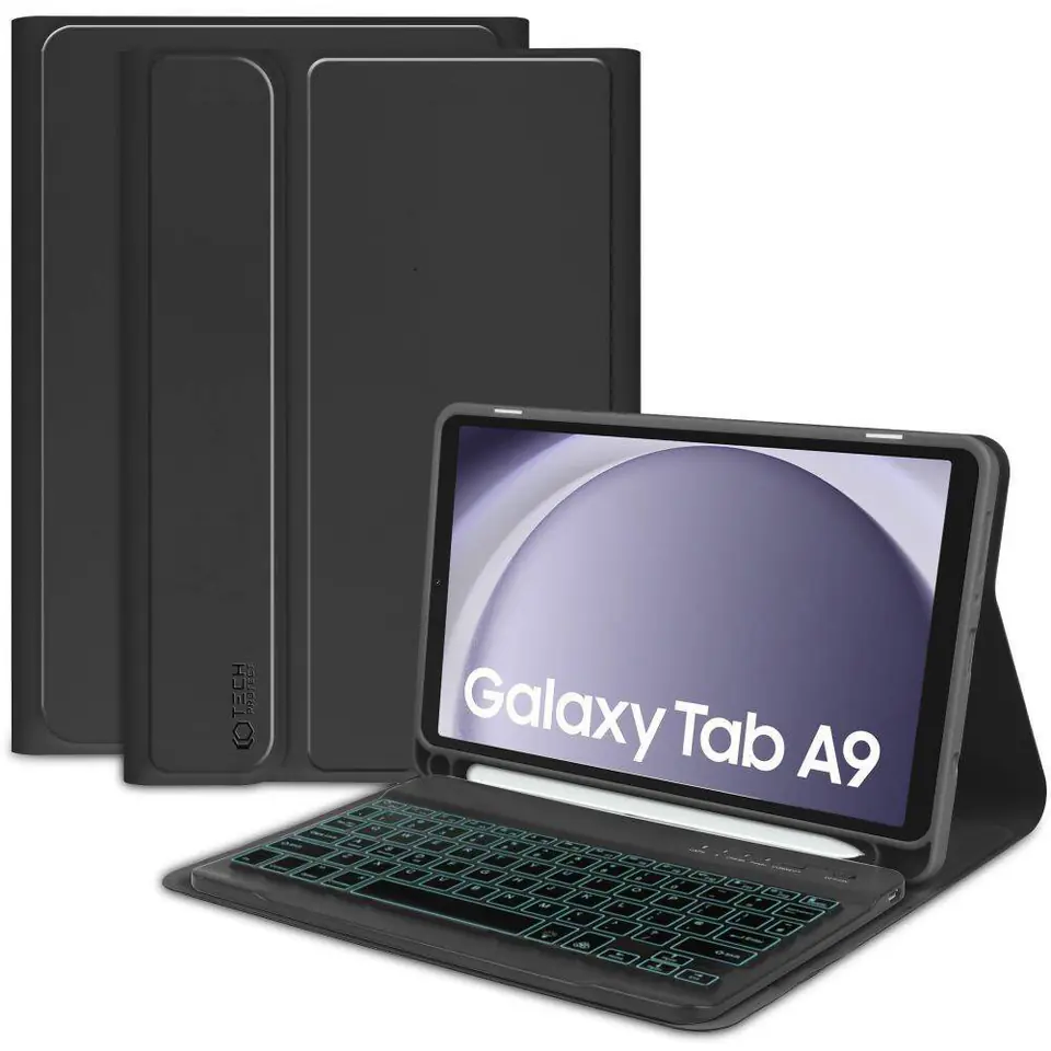 ⁨Etui SAMSUNG GALAXY TAB A9 8.7 Tech-Protect SC Pen + Keyboard czarne⁩ w sklepie Wasserman.eu