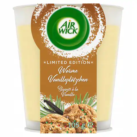 ⁨Air Wick Vanilla Cookies  Świeca Zapachowa 105 g⁩ w sklepie Wasserman.eu
