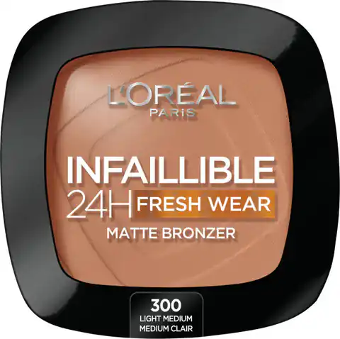 ⁨L'Oreal Paris Infaillible 24H Fresh Wear Soft Matte Bronzer matujący bronzer do twarzy 300 Light Medium 9g⁩ w sklepie Wasserman.eu