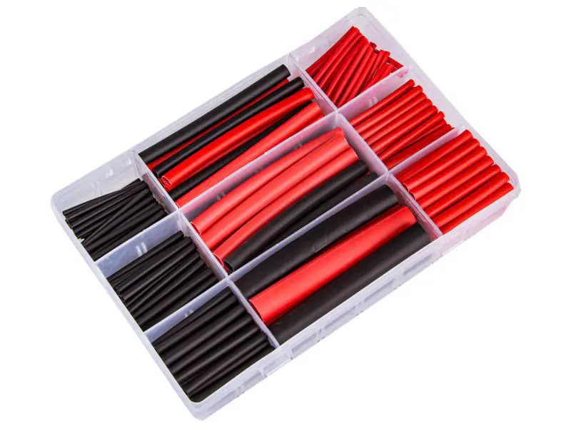 ⁨Set of 270 Pcs T-shirts, heat shrink tubes BLACK AND RED Sizes⁩ at Wasserman.eu
