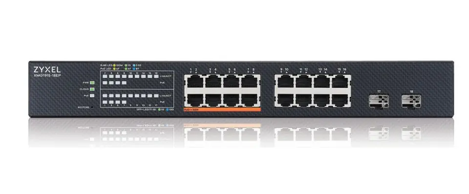 ⁨Zyxel XMG1915-18EP Managed L2 2.5G Ethernet (100/1000/2500) Power over Ethernet (PoE)⁩ at Wasserman.eu