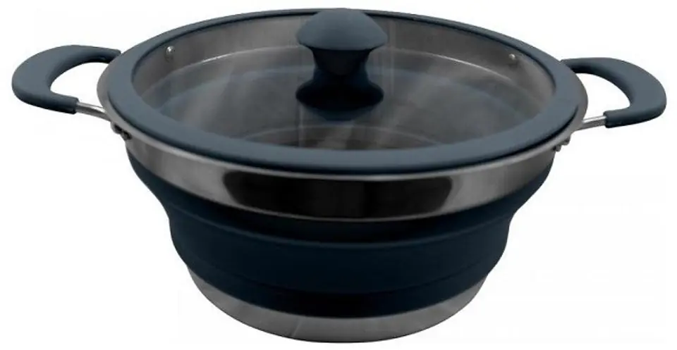 ⁨VANGO CUISINE 3L NON-STICK CASSEROLE FOLDING POT BLUE⁩ at Wasserman.eu