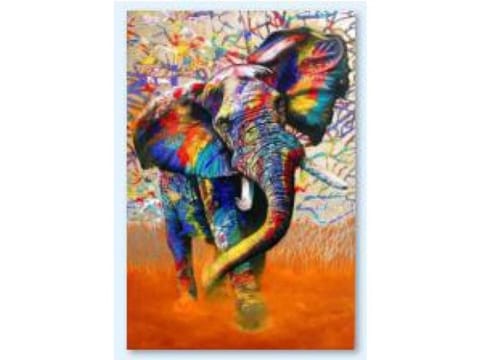 ⁨Diamond Embroidery, Painting, Diamond Mosaic Diamond Painting, ELEPHANT - COLOR 30x40cm⁩ at Wasserman.eu