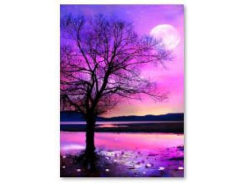 ⁨Diamond Embroidery, Painting, Diamond Mosaic Diamond Painting, TREE - PURPLE 30x40cm⁩ at Wasserman.eu