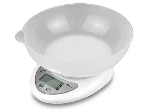 ⁨LTC kitchen scale included with bowl, white. (1LM)⁩ at Wasserman.eu