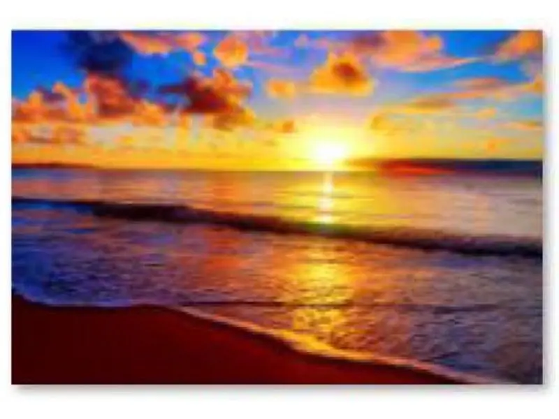 ⁨Diamond embroidery, picture, diamond mosaic diamond painting, SUNSET - BEACH 40x30cm⁩ at Wasserman.eu