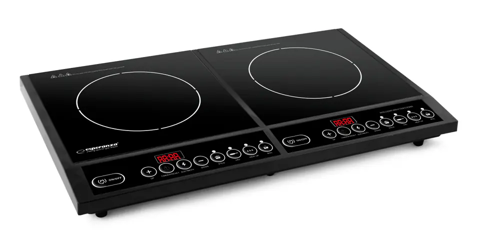 Esperanza EKH008 hob Black Countertop Zone induction hob 2 zone(s) at Wasserman.eu