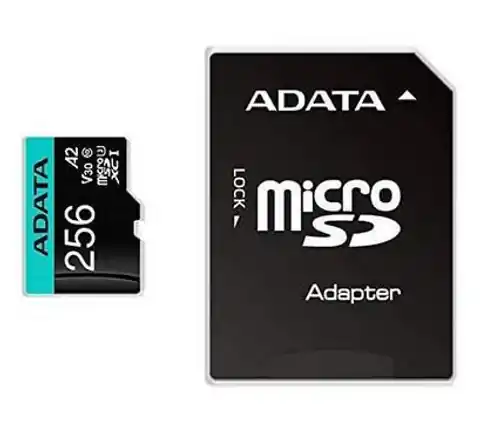 ⁨Memory card microSD Premier Pro 256 GB UHS1 U3 V30 A2 + adapter⁩ at Wasserman.eu