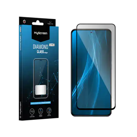 ⁨Szkło ochronne MyScreen DIAMOND GLASS LITE edge FULL GLUE czarne Samsung Galaxy S22+/S23+⁩ w sklepie Wasserman.eu
