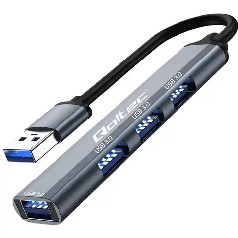 ⁨Qoltec Hub Adapter USB 3.0 4w1| 4x USB 3.0⁩ w sklepie Wasserman.eu