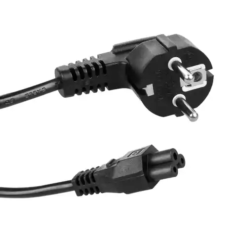 ⁨Kabel zasilający typu koniczynka Maclean, 3 pin, wtyk EU, 1.5m, MCTV-857⁩ w sklepie Wasserman.eu