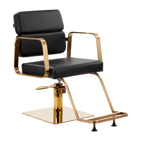 ⁨Gabbiano fotel fryzjerski Porto złoto czarny⁩ w sklepie Wasserman.eu