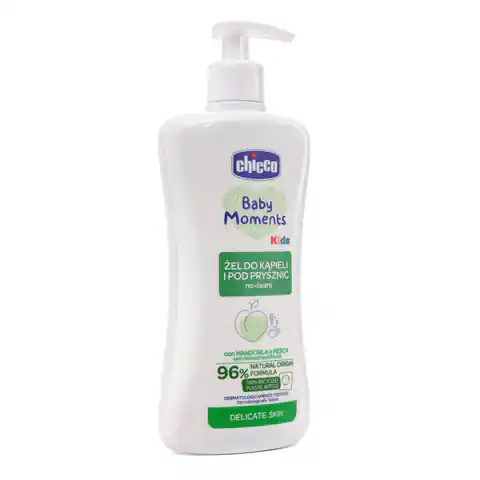 ⁨Chicco Baby Moments Kids bath and shower gel for delicate skin 0m+ 500ml⁩ at Wasserman.eu