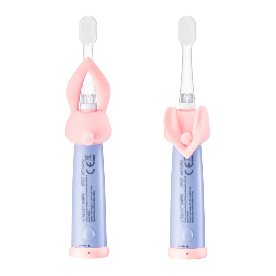 ⁨VITAMMY BUNNY PINK Szczoteczka soniczna dla dzieci 0-3 lata, LED, nanowłókna⁩ w sklepie Wasserman.eu