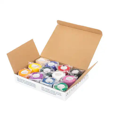 ⁨Vitammy Autoband mix kolorów- wzory 2,5cm x 450cm- 12 szt. Elastyczny bandaż kohezyjny samoprzylepny⁩ w sklepie Wasserman.eu