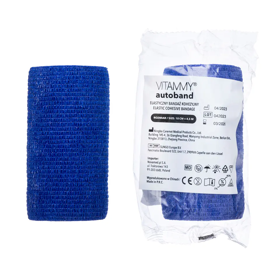 VITAMMY AUTOBAND NIEBIESKI 10cm x 450cm Elastyczny bandaż kohezyjny samoprzylepny w sklepie Wasserman.eu