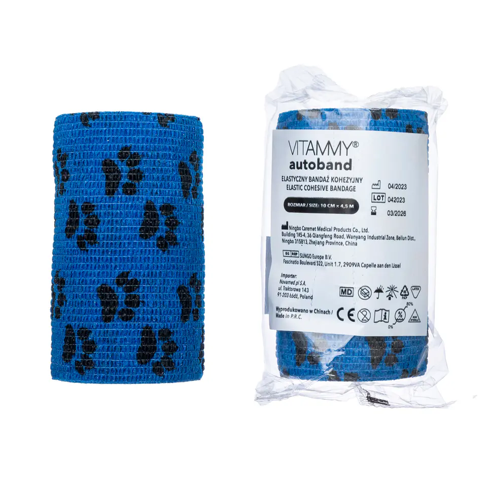 VITAMMY AUTOBAND ŁAPKI 10cm x 450cm Elastyczny bandaż kohezyjny samoprzylepny w sklepie Wasserman.eu