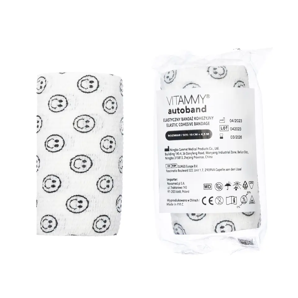 VITAMMY AUTOBAND BUŹKI BIAŁE 10cm x 450cm Elastyczny bandaż kohezyjny samoprzylepny w sklepie Wasserman.eu