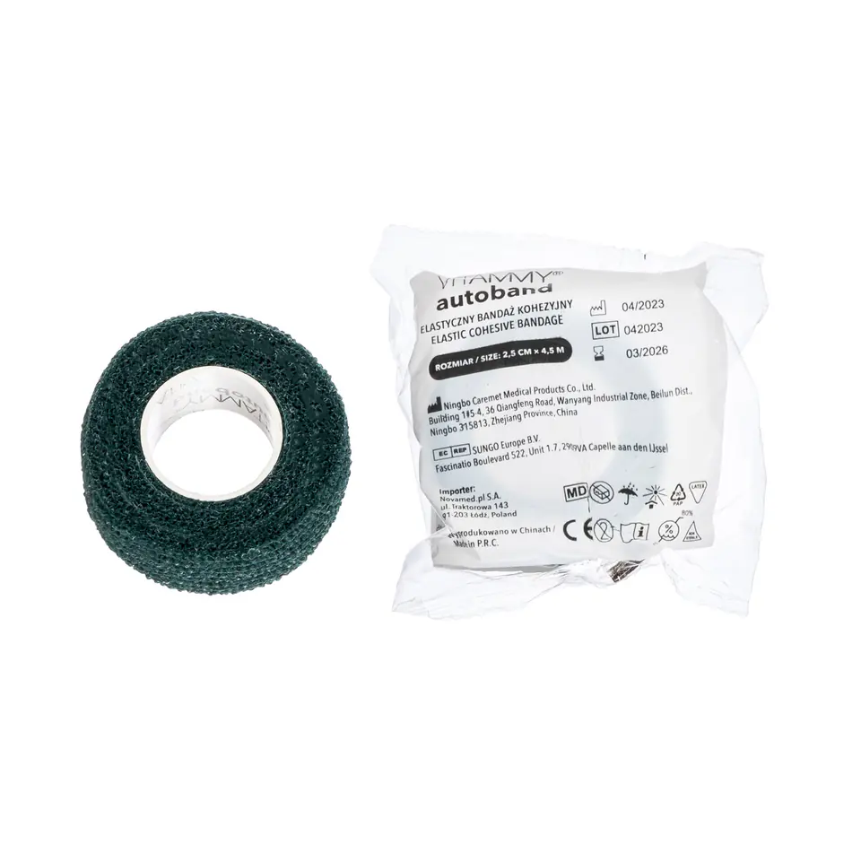 VITAMMY AUTOBAND OLIWKOWY 2,5cm x 450cm Elastyczny bandaż kohezyjny samoprzylepny w sklepie Wasserman.eu