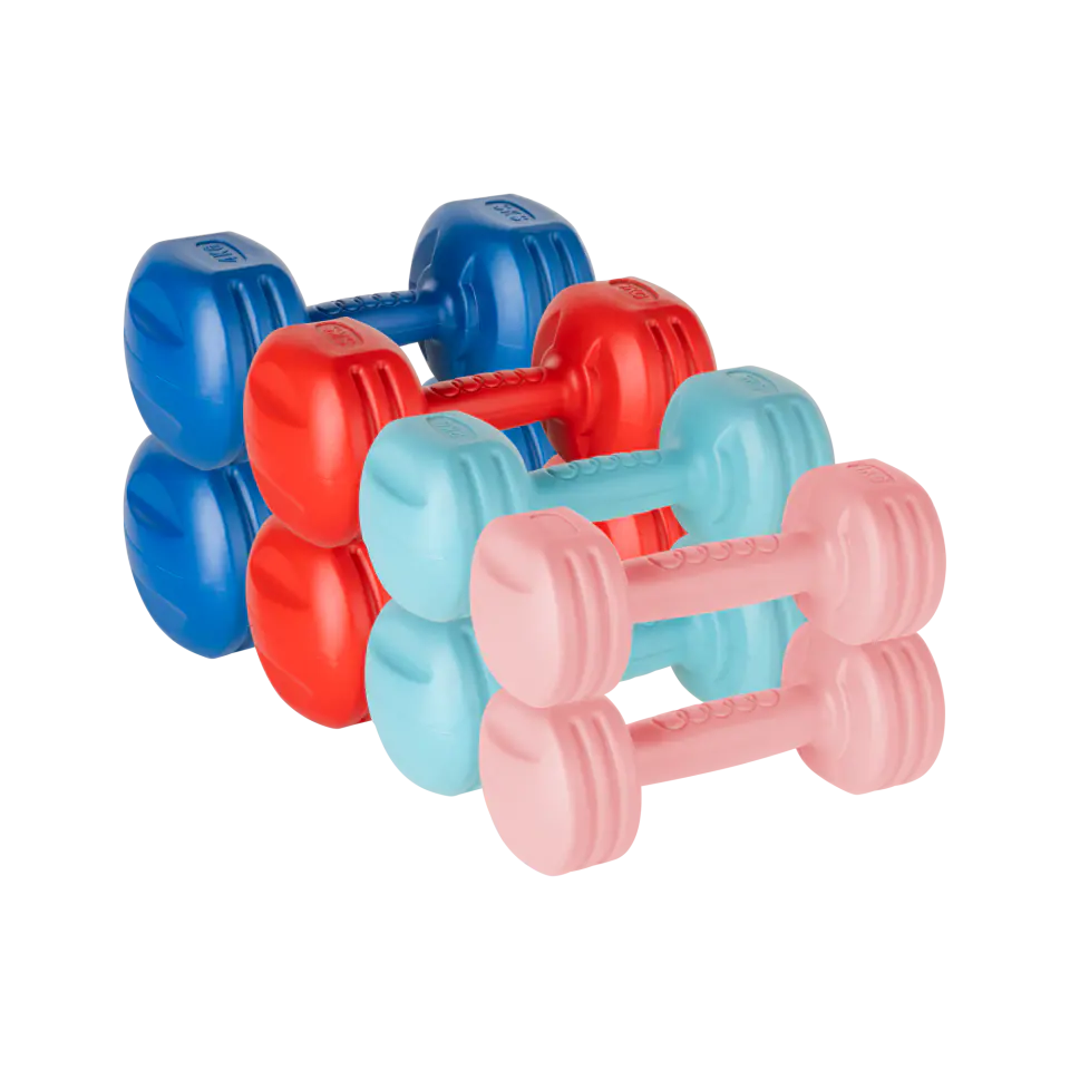 ⁨Zestaw hantelek bitumicznych 20kg ( 2x1kg + 2x2kg + 2x3kg + 2x4kg ) , REBEL ACTIVE⁩ w sklepie Wasserman.eu