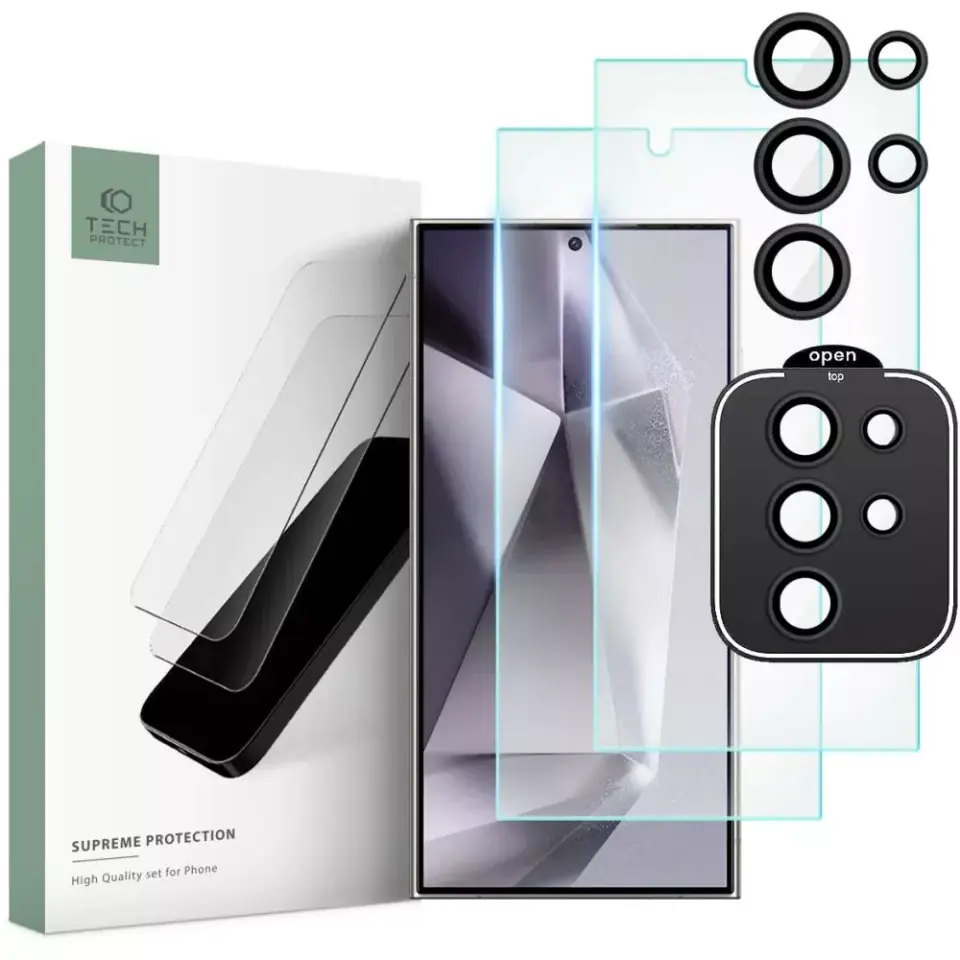 ⁨Szkło hartowane Supreme Set do Samsung Galaxy S24 Ultra Clear⁩ w sklepie Wasserman.eu