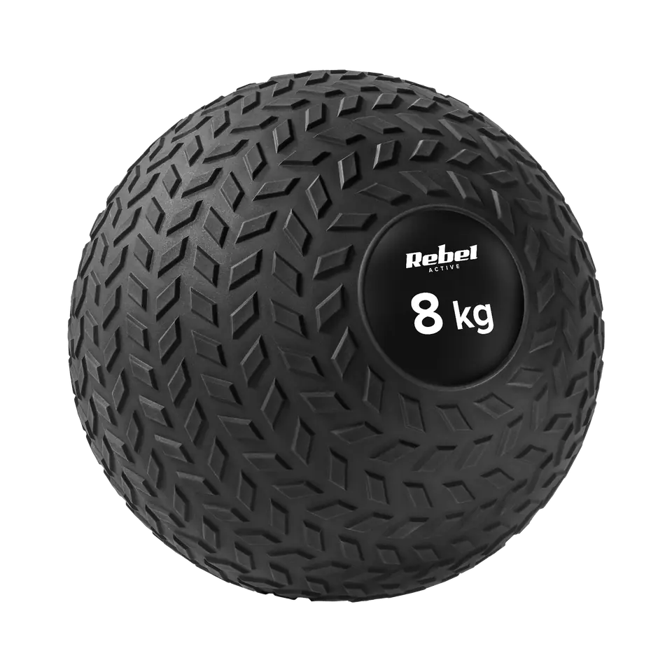 ⁨Mała piłka lekarska do ćwiczeń rehabilitacyjna Slam Ball 23cm 8kg, REBEL ACTIVE⁩ w sklepie Wasserman.eu