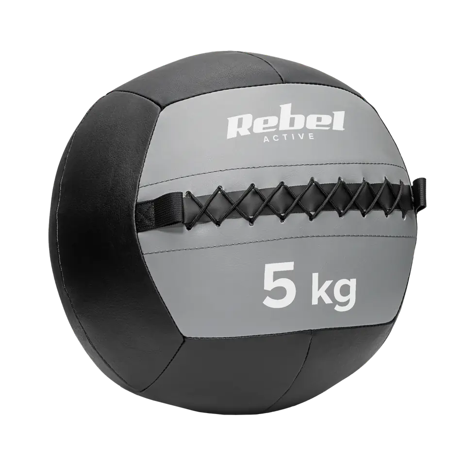 ⁨Piłka lekarska do ćwiczeń 5kg, REBEL ACTIVE⁩ w sklepie Wasserman.eu