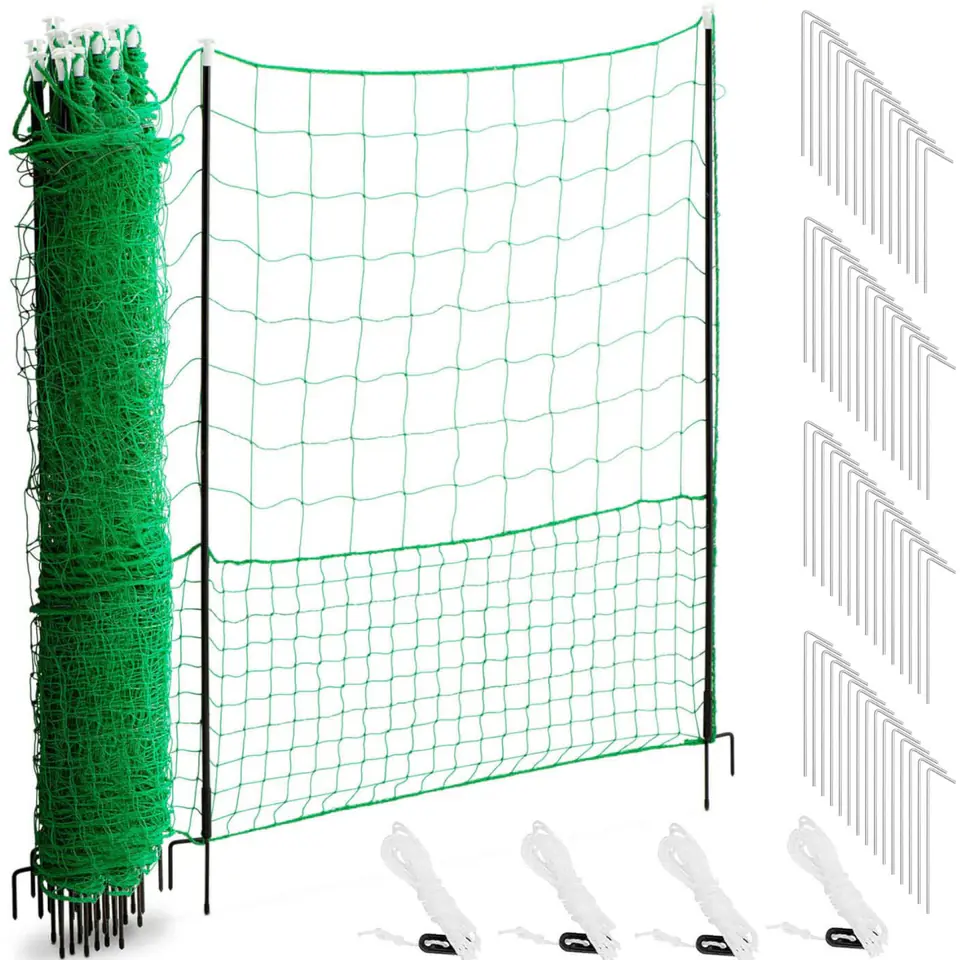 ⁨Siatka ogrodzenie ochronne hodowlane dla kur drobiu 1,25 x 50 m⁩ w sklepie Wasserman.eu