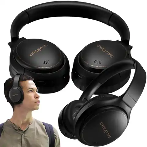 ⁨Słuchawki bezprzewodowe Creative Zen Hybrid czarny⁩ w sklepie Wasserman.eu