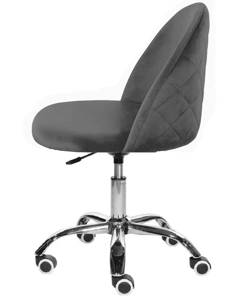 ⁨Krzesło obrotowe GLORIA OFFICE DARK GREY VELVET⁩ w sklepie Wasserman.eu