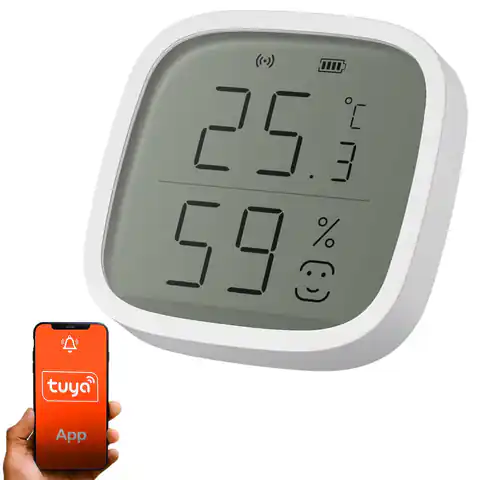 ⁨Extralink Smart Life Temperature and Humidity Sensor | Temperature & Humidity Sensor | Smart Home⁩ at Wasserman.eu